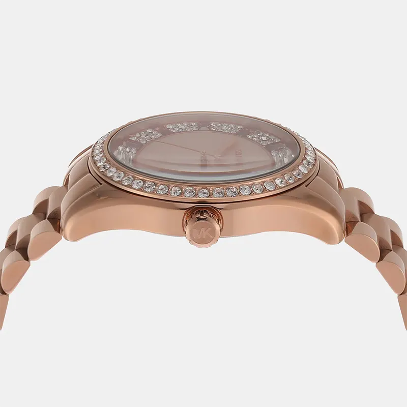 Michael Kors Lexington Pink Dial Quartz Ladies Watch- MK7444